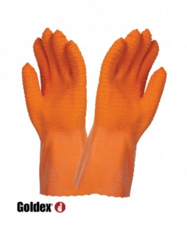 Gant Latex Orange Tout Enduit A Manchette T10
